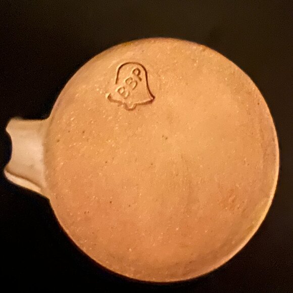 Handcrafted Sunflower Studio Art Pottery Mug w/ Incised & Embossed  Flowers BBP - Picture 14 of 15